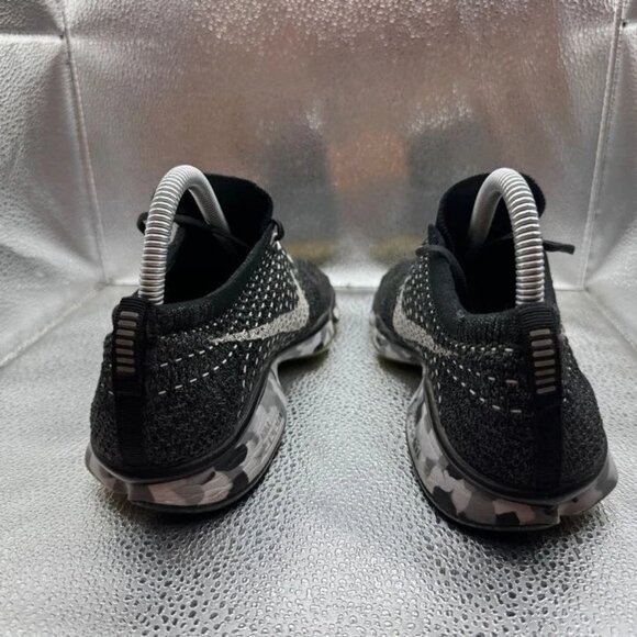Size 7.5 Nike Flyknit Zoom Womens Black White Agility Running Shoes 698616-004 - Picture 6 of 9